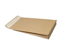 100 Pochettes KRAFT ARMÉ avec soufflet de 5 cm 26 x 33 cm 135 g kraft renforcé Brun auto adhésive sac A4 soufflet de 50mm 260 x 330 mm armé blond enveloppe pochette expédition solide indéchirable