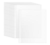 100 Pochettes Plastiques Perforées A5 Transparentes Ouverture Sur le Dessus | Pochette Plastique Classeur a5, Les Fichiers et Documents, Bureau pour Protection de Photos,Cristal translucide 16.8 x 21.5cm