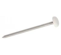100 Pointes Annelées Tête Bombée Plastifiée Blanche 2.1 x 30 mm - Inox A4 - D-Work