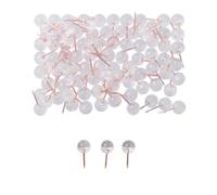 100 Punaise Murale Transparente, Punaises Tableau Liege et Pins Bureau | Pointe en acier robuste, tête ronde ergonomique, fixation discrète, boîte de rangement incluse, usage polyvalent