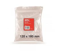 100 Sachets Plastiques 120x180mm Fermeture Zip Apli