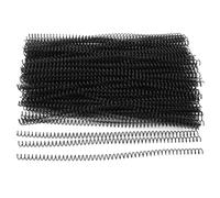 100 Spirales de Reliure Plastique 8mm 48 Boucles 4:1 Pas A4 40 Feuilles Capacité - Rotation 360° Souple, Résistantes et Compatibles Machines Standard pour Documents & Rapports (Noire)