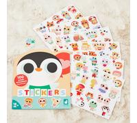 Janod - 100 Grandes Gommettes - Idéal dès 18 Mois - Pochette Stickers Autocollants - Thème Bébés Animaux - Loisir Créatif Enfant - Apprentissage Motricité Fine et Concentration - J09193