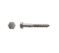 100 Tirefonds Bois Tête Hexagonale 8 x 80 mm - DIN 571 - Inox A4 - D-Work