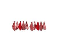 100% Torchon en Pur Coton 10-Pièce Set, Rouge