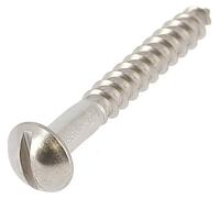 100 Vis à Bois Tête Ronde Fendue 5 x 80 mm - DIN 96 - NFE25-606 - UNI 701 - Inox A2 - D-Work