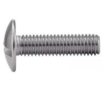 100 Vis à Métaux Tête Ronde Large Poelier Fendue 8 x 80 mm - NFE 25-129 - Inox A4 - D-Work