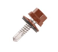 100 vis bac acier autoperceuses marron Scell-It RAL8012 4,8mm x 25mm