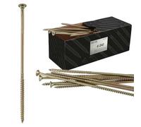 100 Vis bois Torx à tête fraisée plate expert - Acier galvanisé - anti-fendage - moletage de serrage - 6x180