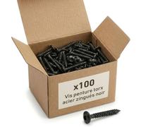 100 Vis Penture Torx acier zingués Noir - diamètre 6 mm - Longueur 60 mm mm - Diamètre 6 mm