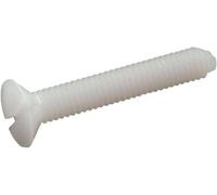 100 Vis Tête Fraisée Fendue 10 x 25 mm - TYPE DIN 963 - ISO 2009 - NFE25-123 - UNI 6109 - Nylon 6.6 - D-Work