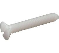 100 Vis Tête Fraisée Fendue 10 x 30 mm - TYPE DIN 963 - ISO 2009 - NFE25-123 - UNI 6109 - Nylon 6.6 - D-Work