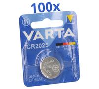 100 X VARTA CR 2025 CR2025 Pile Lithium 3V 1 Unité Blister