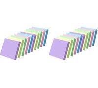 1000 Feuilles Notes Autocollantes Couleur Notes Adhésives Notes Self-sticky Super Sticky 76 mm X 76 mm Fournitures de Bureau 5 Couleurs (2 set) (Lot de 2)