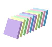 1000 Feuilles Notes Autocollantes Couleur Notes Adhésives Notes Self-sticky Super Sticky 76 mm X 76 mm Fournitures de Bureau 5 Couleurs (2 set)