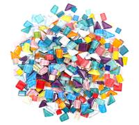 1000 g de carreaux de mosaïque en verre irisé pour travaux manuels, 1100 pièces