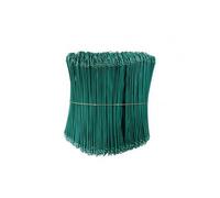 1000 liens à boucles galva plastifié vert Ø 1,4 mm x 200 mm