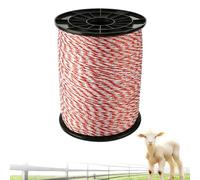 1000 M Fil de Clôture Électrique,Clôture Electrique pour animaux | 6 Brins de Fil Acier Inox,pour Clôture Electronique du Bétail,Résistant à Rouille, pour Chevaux, Vaches, Moutons et Chiens