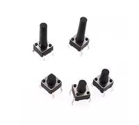 1000 pièces 6x6 Tactile bouton poussoir interrupteur 4.3~16MM DIP 4Pin 6 * 6 * 4.3mm 6 * 6 * 8mm 6X6X9.5 commutateur auto-réinitialisation DIP commutateurs à clé(6X6X7.5mm)
