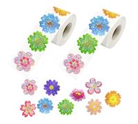 1000 pièces autocollant de fleur chatoyante étiquette autocollante de scellage décorative pour Scrapbooking emballage récompense en classe transferts de printemps
