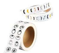 1000 Pièces Noir Blanc Yeux Autocollants Et 1000 Pièces Moustache Colorée Et Amusante Autocollants, Dessin Animé Stickers, IdéAl Pour Les Loisirs Créatifs, Le Scrapbooking, Les Carnets, Les Fêtes, Etc