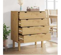 (10005)Moderne Commode OTTA 76,5x39,5x90 cm Bois de pin massif ,poid:21.2 kg