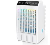 1000ml Mini ventilateur de refroidisseur d'air, portable évaporatif AC avec affichage LED, ventilateur de merveille à 4 vitesses, humidificateur silencieux pour le camping à domicile à coucher, charge