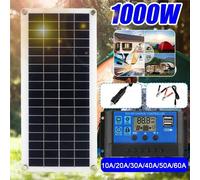 1000W panneau solaire 12V cellule solaire 10A-100A contrôleur panneau solaire pour téléphone RV voiture MP3 PAD chargeur alimentation de batterie extérieure only 2pcs panel