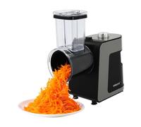 1000W Râpe a Légumes Électrique Avec 10x Lames en acier inoxydable, Découpe Légumes Électrique pour Carottes, Fromage,Concombre,Oignons (Noir)