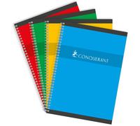 [100104456-5] Conquérant Lot de 5 Cahiers spiralé A4 Seyés 180 Pages 70g Colo...