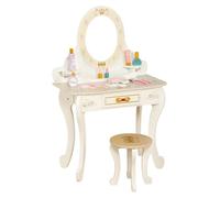 1001Jouets Coiffeuse en Bois avec Tabouret - Miroir Orientable et Accessoires - 90 cm