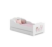 1001jouets Lit Enfant ANNI avec Tiroir de Rangement 160x80 Fille avec Matelas