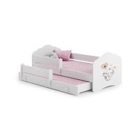 1001jouets Lit enfant Nala 160x80 Elephant avec gigogne