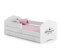 1001jouets Lit Enfant Nala 160x80 Princess avec Tiroir de Rangement et Matelas