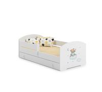 1001jouets Lit enfant Ours 140x70 avec gigogne