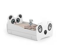 1001jouets Lit simple enfant panda 140x70 cm avec matelas