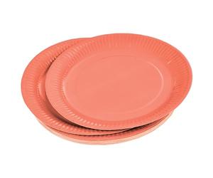 1001kdo 20 assiettes en carton 23 cm Unies terracotta