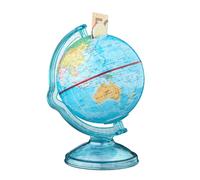 10021013 Tirelire globe boîte pour économiser pièces monnaie carte du monde en anglais voya