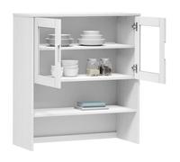 (10039)Meuble rangement - contemporain - Dessus de buffet MOLDE Blanc 90x35x100 cm Bois massif de pin ,poid:21.9 kg