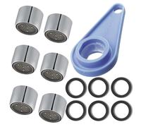 10055100 Schläfer | Kit Aérateur Anticalcaire pour Robinet M22 | filtre mitigeur de cuisine + Clé Universelle pour Mousseur de mitigeur | Compatible NEOPERL | Économie d'eau | Lot de 7 pièces