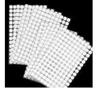 1008 Pcs Scratch Autocollant Rond, 504 Paires 10mm Pastille Scratch Autocollant Crochets et Boucles, Blanc Double Face