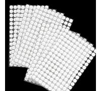1008 Pcs Scratch Autocollant Rond,504 Paires 10mm Pastille Scratch Autocollant Crochets Et Boucles,Blanc Double Face Rond Pastille Adhesive Collant Point,Pour Diy,Artisanat Etc.