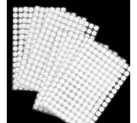 1008Pcs Scratch Autocollant Rond, 504Paire 10mm Pastille Crochet et Boucles | Scratch Autocollant, Blanc Double Face Rond Pastille Adhesive Collant Point, pour DIY, Artisanat etc.