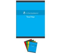 Conquérant - Cahier piqué Sept Travaux Pratiques - A4 + 24x32 cm - grands carreaux - 48 pages