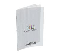 Conquerant Cahier travaux pratiques Classique piqûre 24 x 32 cm grands carreaux 48 pages