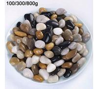 100g/300g/800g Galets décoratifs colorés, galets polis, pierres naturelles polies de couleurs mélangées, petits galets de rivière décoratifs de 0,39-1,2 pouces, pierres de paysage de jardin, garnissag