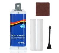 100g Colle Métallique Extra Forte Bi-Composant, Adhésif Haute Température et Soudure à Froid Metal, Pâte de Réparation Soudure, Rapide Colle Puissante Pour Métaux, Inox, Aluminium et Fonte