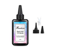 100g de résine dure UV de 100g, durcissement le plus rapide, résine de super transparence à jaunissement zéro pour la fabrication de bijoux + 2 paires de gants