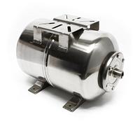 Wiltec Réservoir pression à vessie – 100 Litres – 700 x 450 x 470 mm – en Acier inoxydable – Version horizontale – Surpresseur pour la surpression eau domestique – Réservoir Cuve suppresseur pour pomp