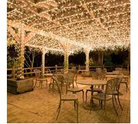 100M 600 LED Guirlande Lumineuse Carnaval Mariage Extérieur Jardin Intérieur Éclairage-blanc chaud-8 modes